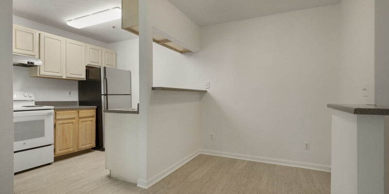 Arapahoe East Apartments Boulder - 2 Bedroom Apartment - Living Area - Kitchen