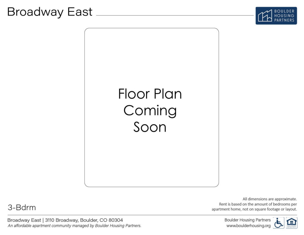 Broadway East Floor Plan - 3 Bedroom Apartment Coming Soon