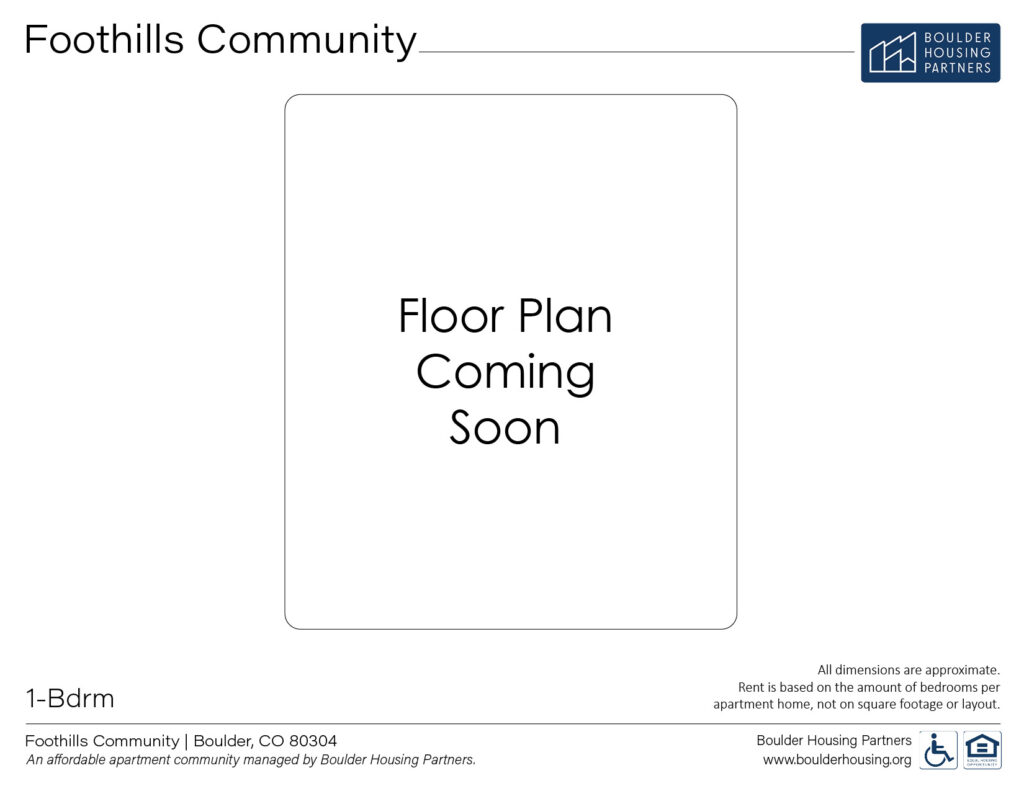 Floor Plan - Foothills Apartments - 1 Bedroom Apartment Styles Coming Soon