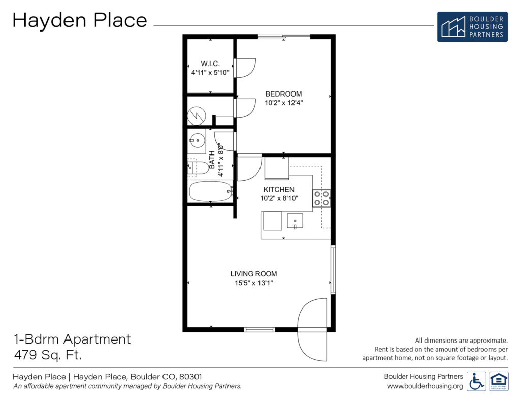 Hayden Place Boulder - 1 Bedroom Apartment - 479 square feet