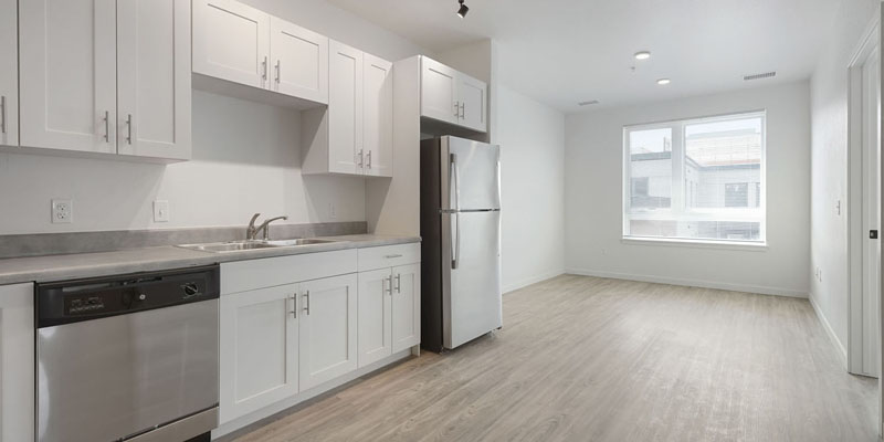 30PRL Boulder Affordable Rental - Mesa - One Bedroom Apartment - Kitchen
